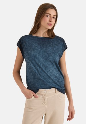 Cecil, T-SHIRT MIT BOATNECK IM GARMENT-DYE-LOOK - T-shirts basic - universal blue