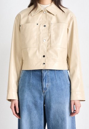 Veste en similicuir - beige