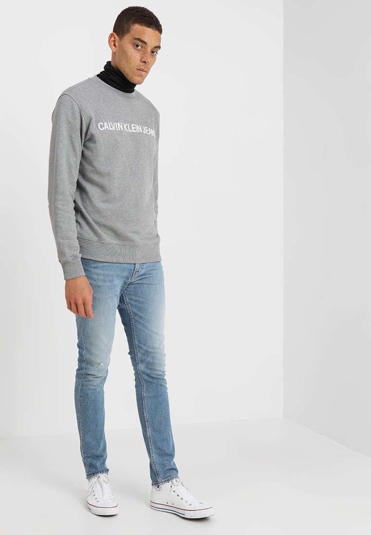 Calvin Klein Jeans CORE INSTITUTIONAL LOGO - Felpa - grey heather/grigio  scuro - Zalando.it