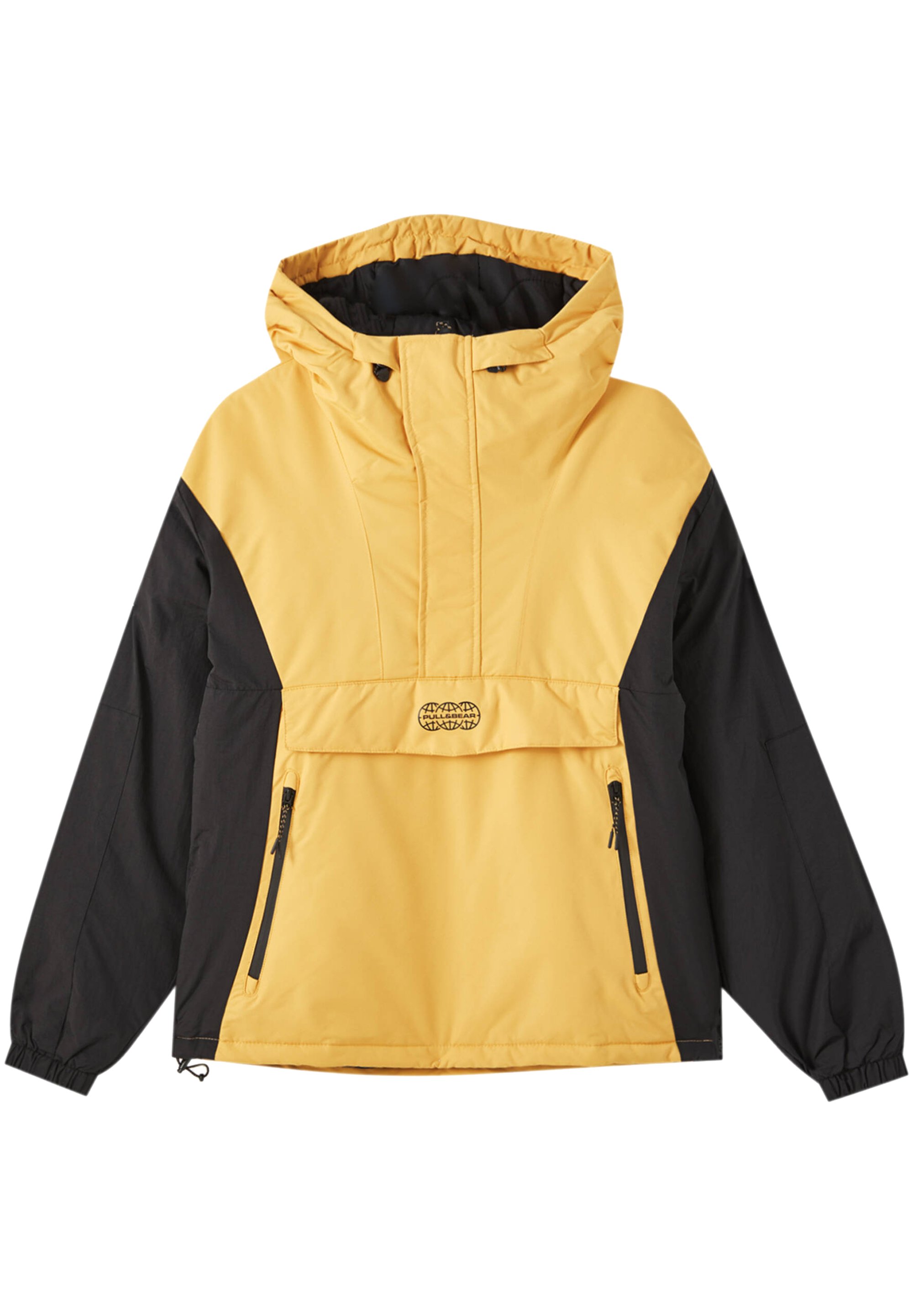 PULL&BEAR MIT BAUCHTASCHE Übergangsjacke yellow PULL&BEAR MIT BAUCHTASCHE UND KAPUZE Windbreaker yellow