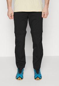 Jack Wolfskin GLASTAL ZIP OFF PANTS 2-IN-1 - Pantaloni outdoor - black