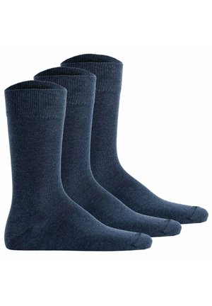 Hudson UNISEX 3ER PACK SIMPLY BASIC - Socken - blau meliert