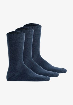 Hudson UNISEX 3ER PACK SIMPLY BASIC - Socks - blau meliert