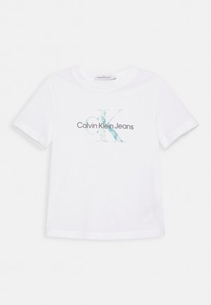 MONOGRAM LOGO TEE UNISEX - T-shirt z nadrukiem - bright white with colored logo
