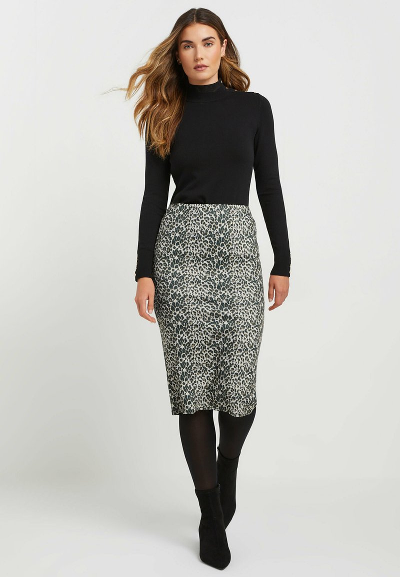 Jupe crayon longue fendue NOIR