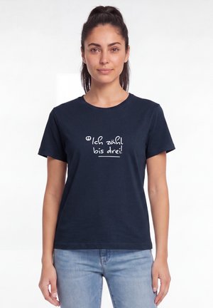 watapparel, ICH ZÄHL BIS DREI - T-Shirt print - french navy