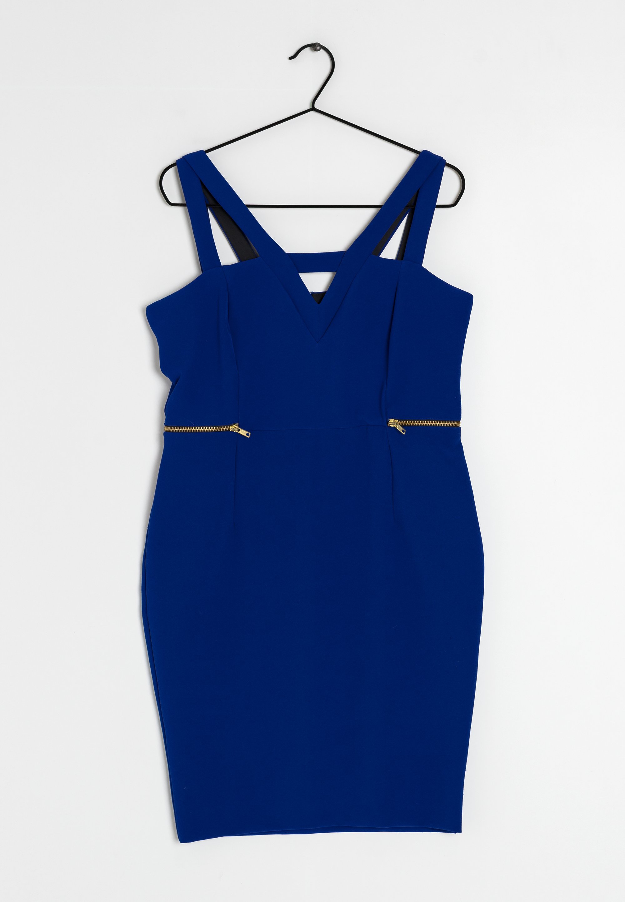 river island blue bodycon dress River Island Fitted Denim Midi Dress in Blue