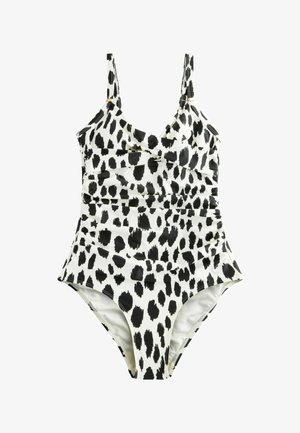 BRIGHT FLORAL SHAPE ENHANCING - Maudymosi kostiumėlis - black cream dalmatian