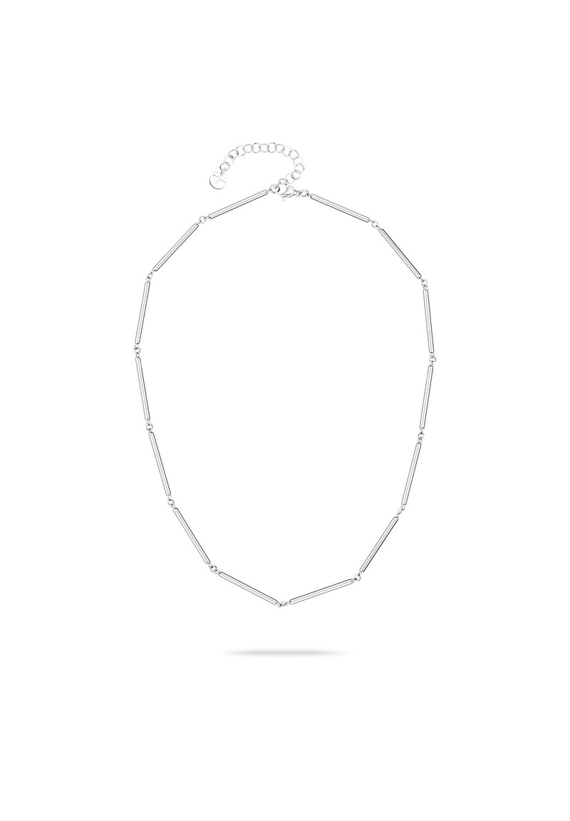 Collana SOLO NOI con due nomi e cuore al centro in acciaio inox