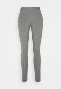 Grå leggings i mjukt, stretchigt tyg med en slät yta. Har en klassisk passform och ett elastiskt midjeband för komfort.