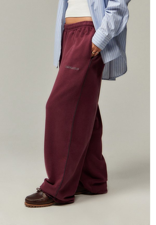 HARRI WIDE LEG JOGGER UNISEX - Jogginghose - burgundy