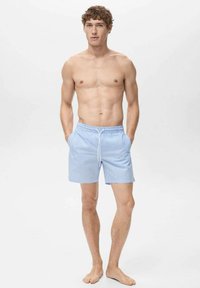 Mango SEERSUCKER - Badeshorts - light blue