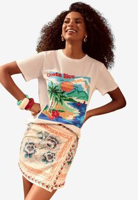 REGULAR FIT - SLOGAN - Apdrukāts T-krekls - white costa rica