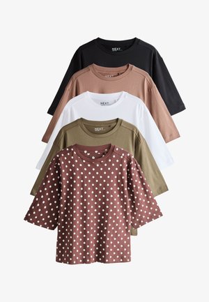 Next, BOXY CREW NECK 5 PACK - Longsleeve - rust neutral yellow green red