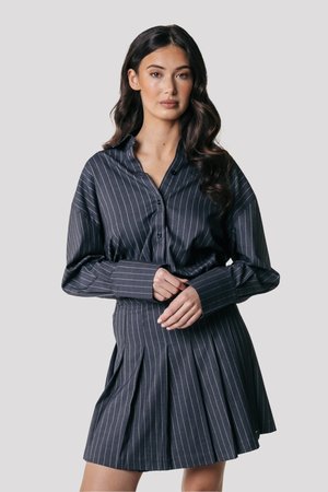 SHALINE PLEATED SKIRT - Veckad kjol - dark anthracite