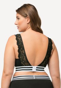 Ulla Popken STRIPE - Topp - black
