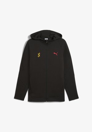 CAUTION EVOSTRIPE CROSS BASKETBALL - Bluză de molton cu fermoar - black