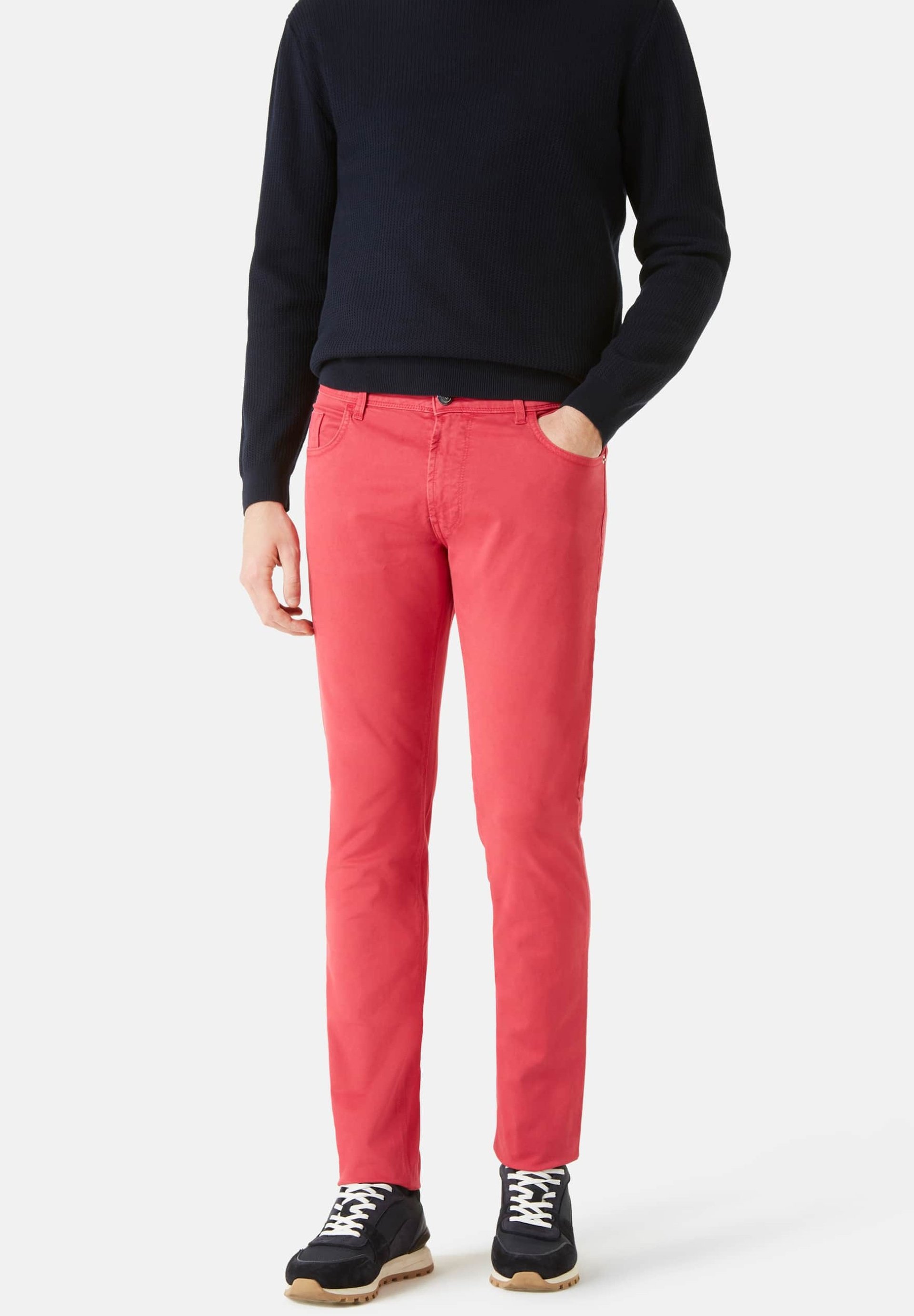 Hombre Camisa Azul De Algodón Y Nailon Elástico Slim | Camisas Boggi Milano  ⋆ Greenhead House