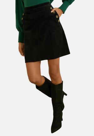 PETITE - Fustă în formă de A - black