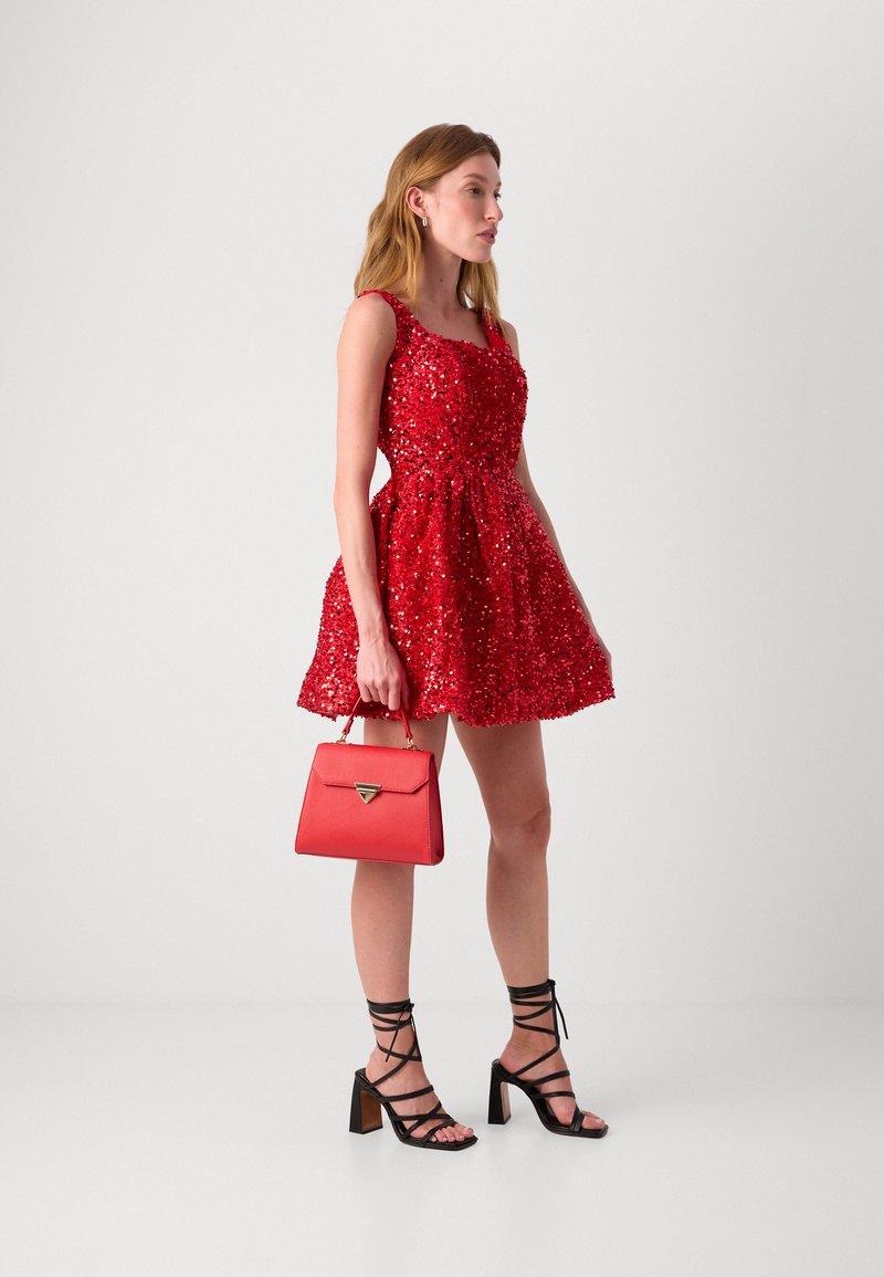 open lace back dress Blaze Strapless Maxi Dress With Overlay