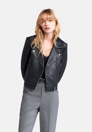 IKKS Veste en cuir - black