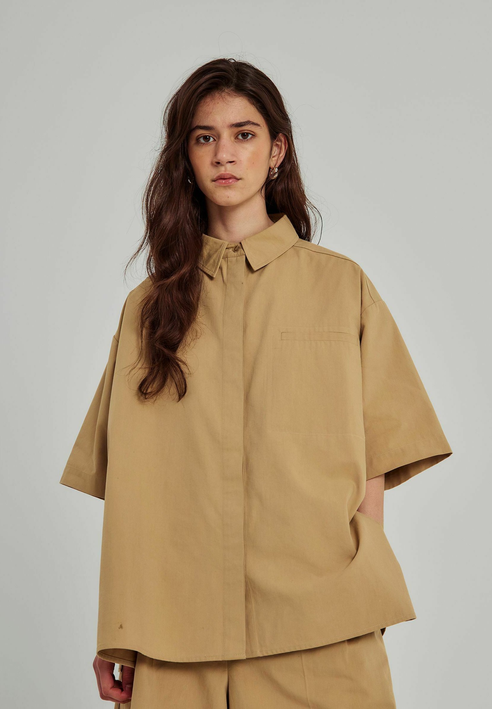 Camisa Blusas Color Camel NORR Blusa Camel/marrón Claro