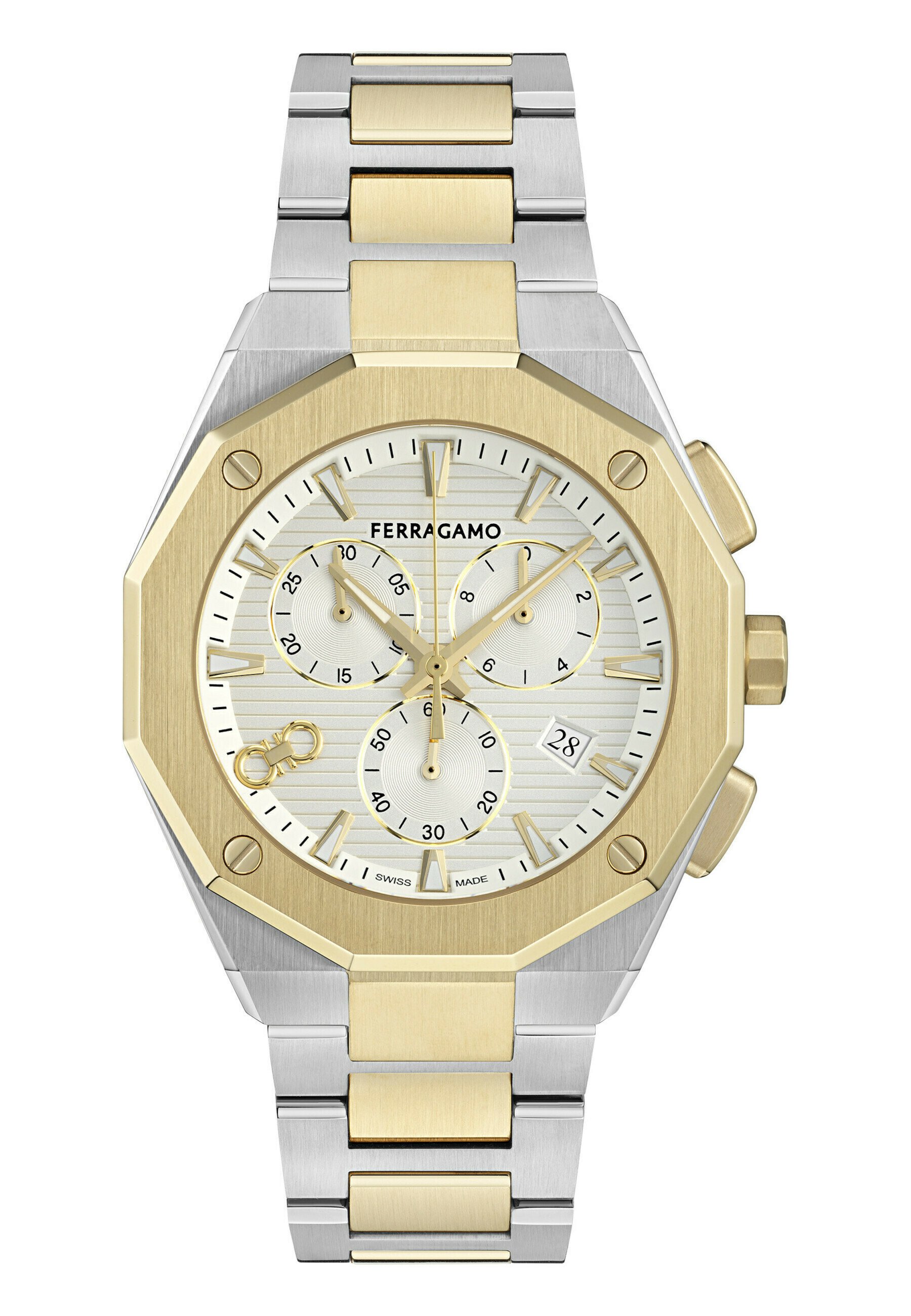 FERRAGAMO VERSILIA CHRONO Montre à aiguilles two tone/argenté