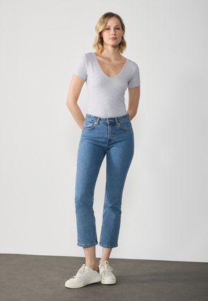 3 PACK - Basic T-shirt - egret/pool blue/light grey