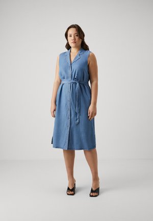 VMCBREE SHIRT DRESS - Denimové šaty - medium blue denim