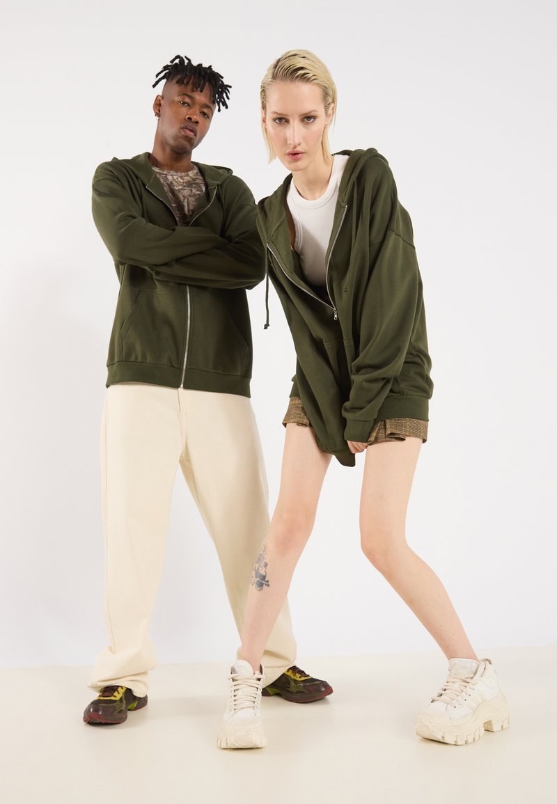 YOURTURN - UNISEX 2 PACK  - Zip-up sweatshirt - forest night/coffee bean, Enlarge