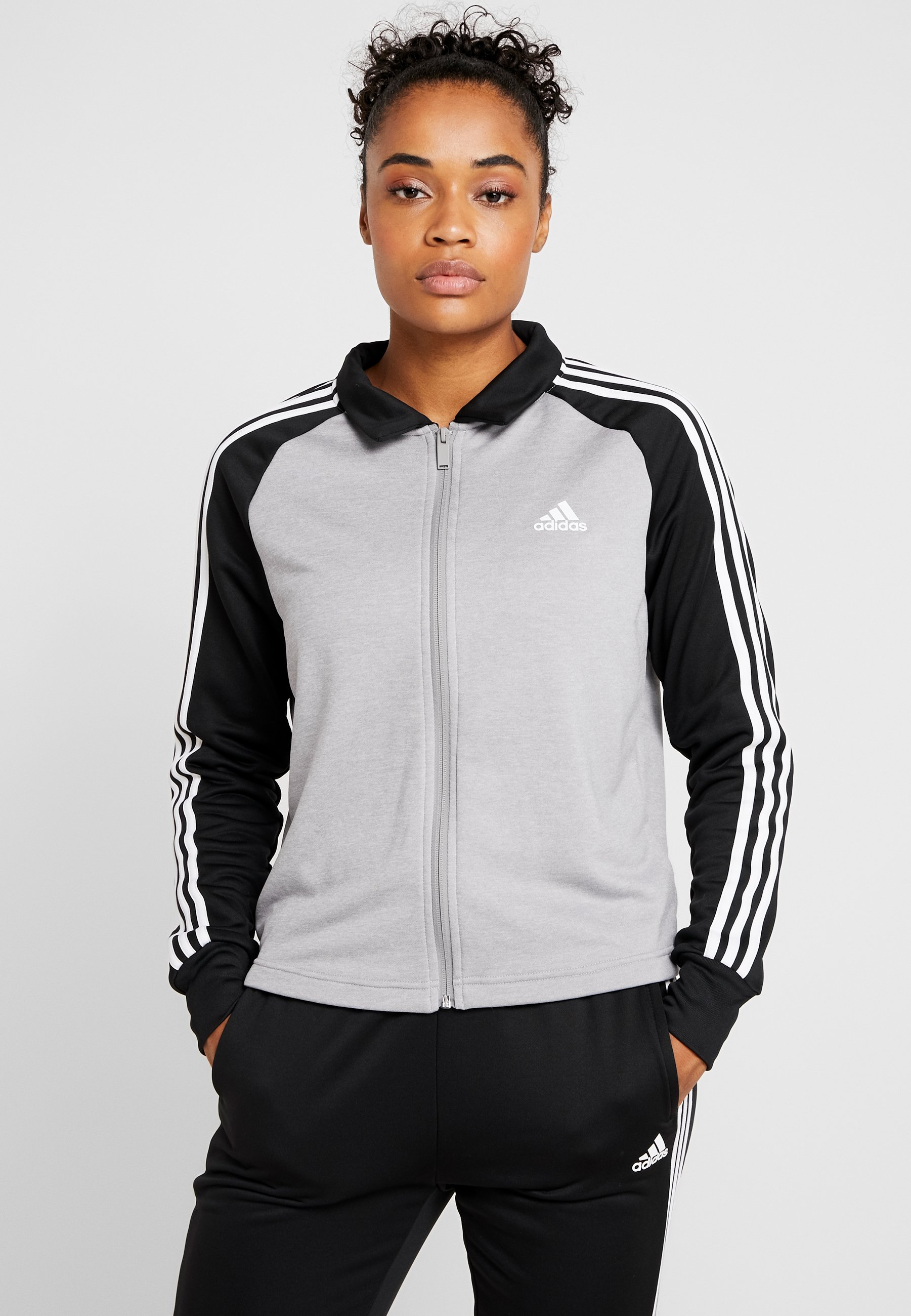 adidas Performance GAMETIME Trainingsanzug medium grey adidas Performance Trainingsjacke medium grey heather