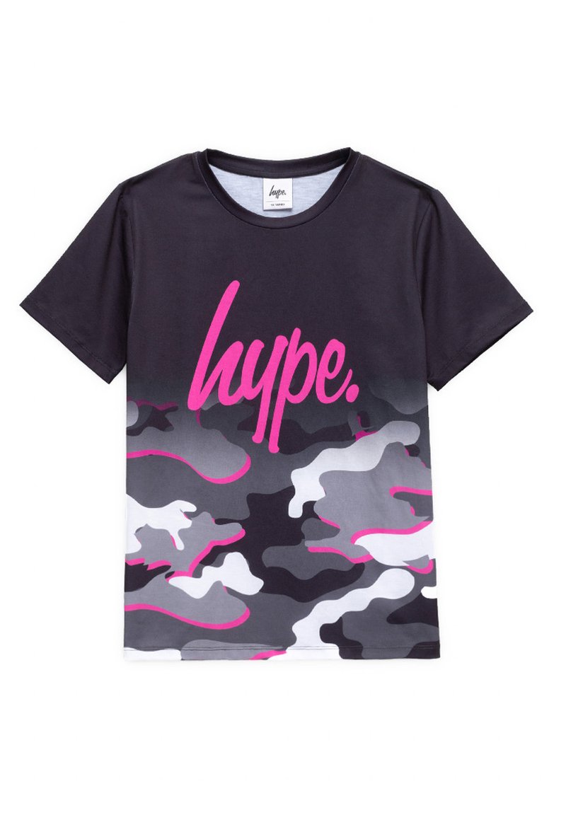 Hype T-shirt print donkerroze