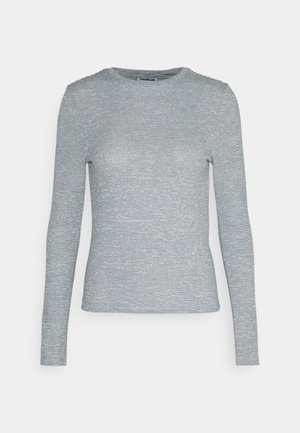 Noisy May NMTINO - Μπλούζα με μακριά μανίκια - pearled ivory/navy