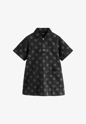 Next, REGULAR FIT - SPOT DENIM SHIFT DRESS - Denimkjoler - black