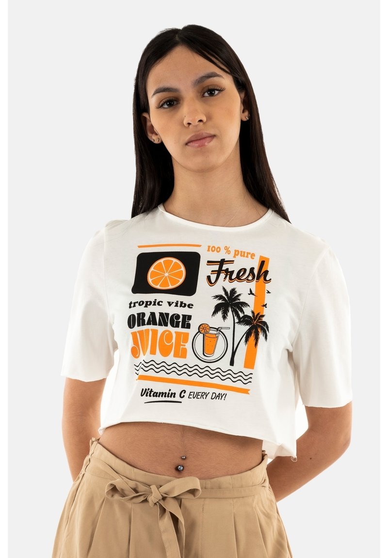 ONLY Tshirt imprimé blanc ZALANDO.FR