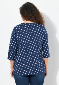Ulla Popken MINIMAL PRINT 3/4 SLEEVE - Långärmad tröja - inky blue
