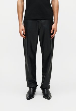 PANTS - Pantalon en cuir - black