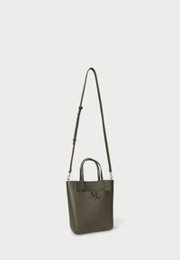 Lauren Ralph Lauren PEBBLED LEATHER SMALL CAMERYN TOTE BAG - Kézitáska - dark olive
