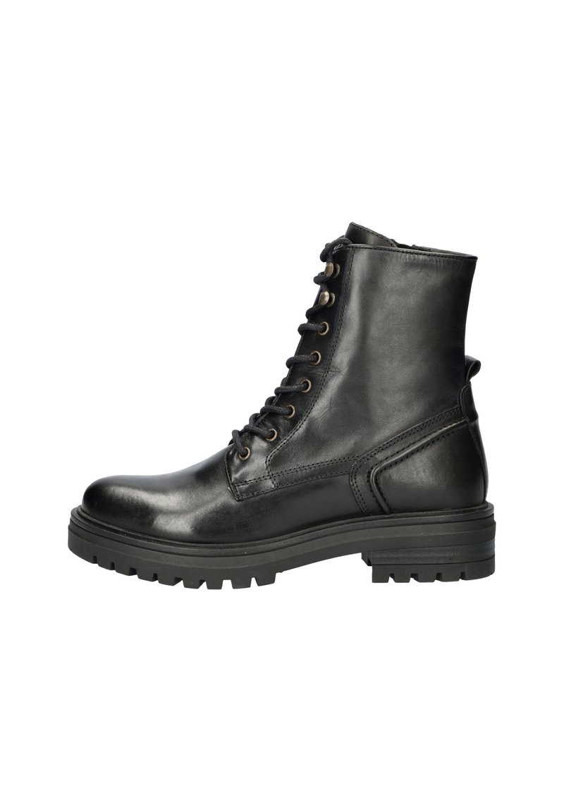 Nelson MONK - Enkellaarsjes met plateauzool - zwart