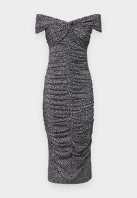 MICHAEL Michael Kors TWIST OFF SHOULDER MIDI DRESS - Rochie de zi - aluminum