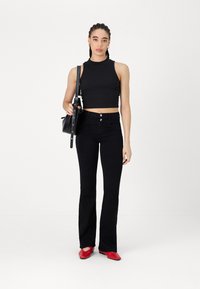 ONLY ONLRAIN FLARED  - Široké džíny - washed black