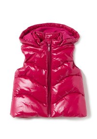 OVS FULL-ZIP QUILTED WITH HOOD - Veste sans manches - fuchsia