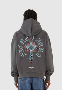 MJ Gonzales CROSS X MJG HEAVY - Mikina s kapucňou - magnet