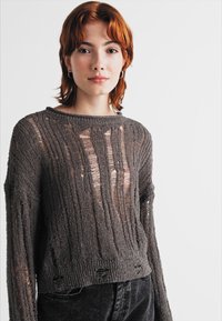 Noisy May NMMARY ONECK - Strikkegenser - charcoal gray