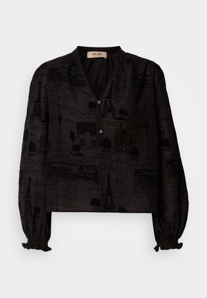 Mos Mosh TALE LIGHT BLOUSE - Button-down blouse - black