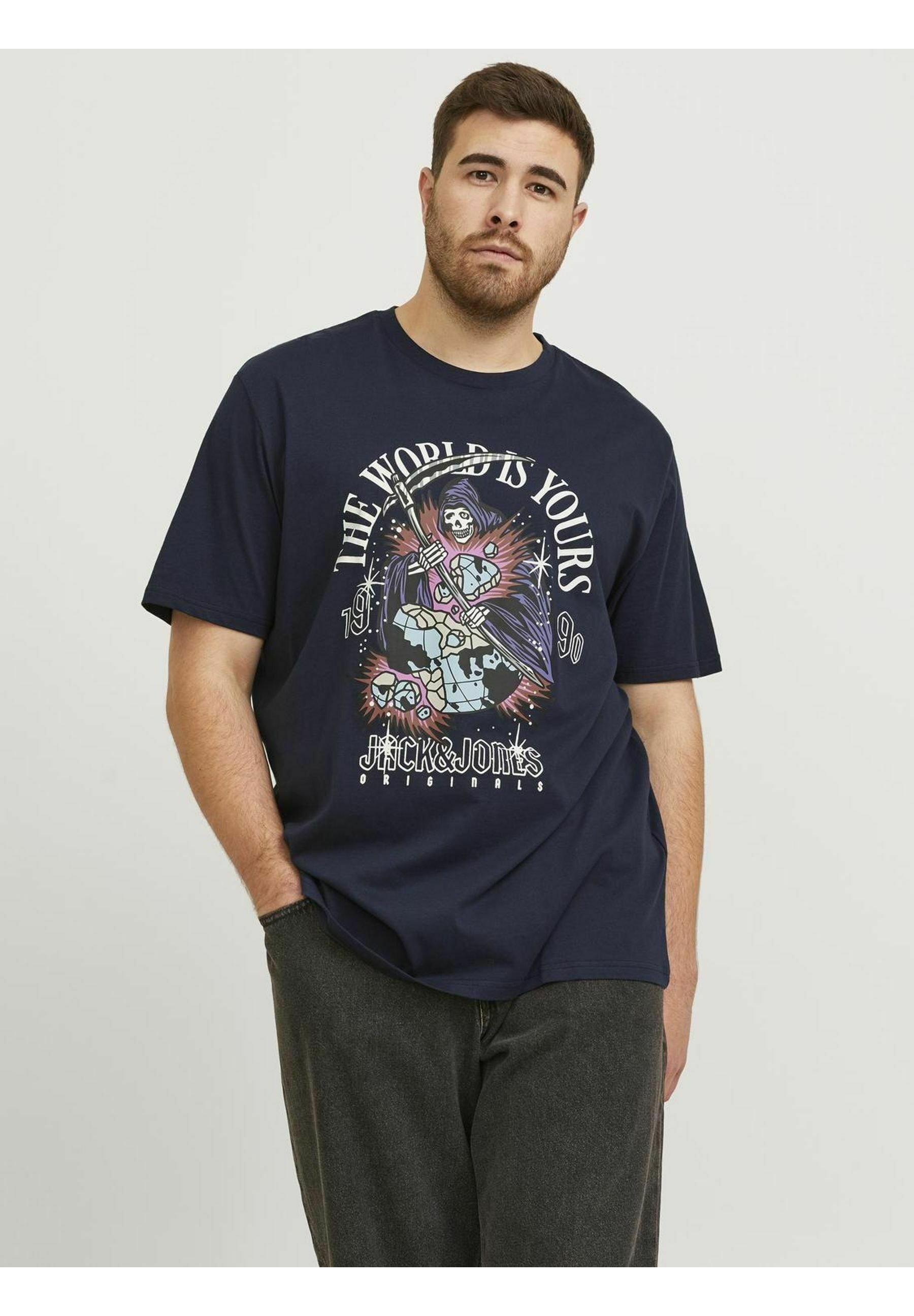 JACK&JONES PLUS Herren T-Shirt – Klassisches Basic Von Der Dänischen Marke