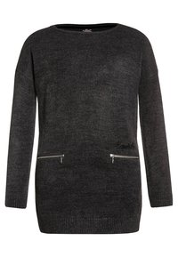 Kaporal PAKO - Stickad klänning - dark grey melange