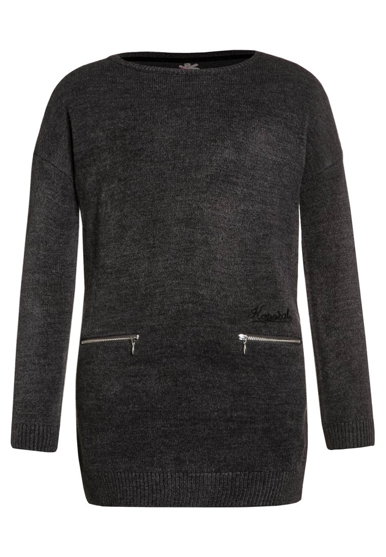 Kaporal PAKO - Stickad klänning - dark grey melange
