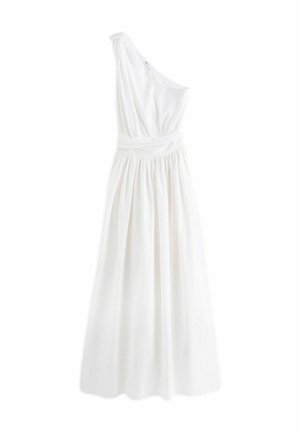 PREMIUM ONE SHOULDER REGULAR FIT - Maxi ruha - white