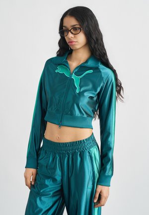 FUTURE ARCHIVE SLIM CROPPED TRACK - Trainingsjacke - emerald ice